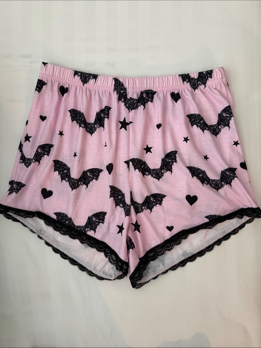 Pink Pastel Goth Halloween Pajama Shorts Set - Picture 2 of 3
